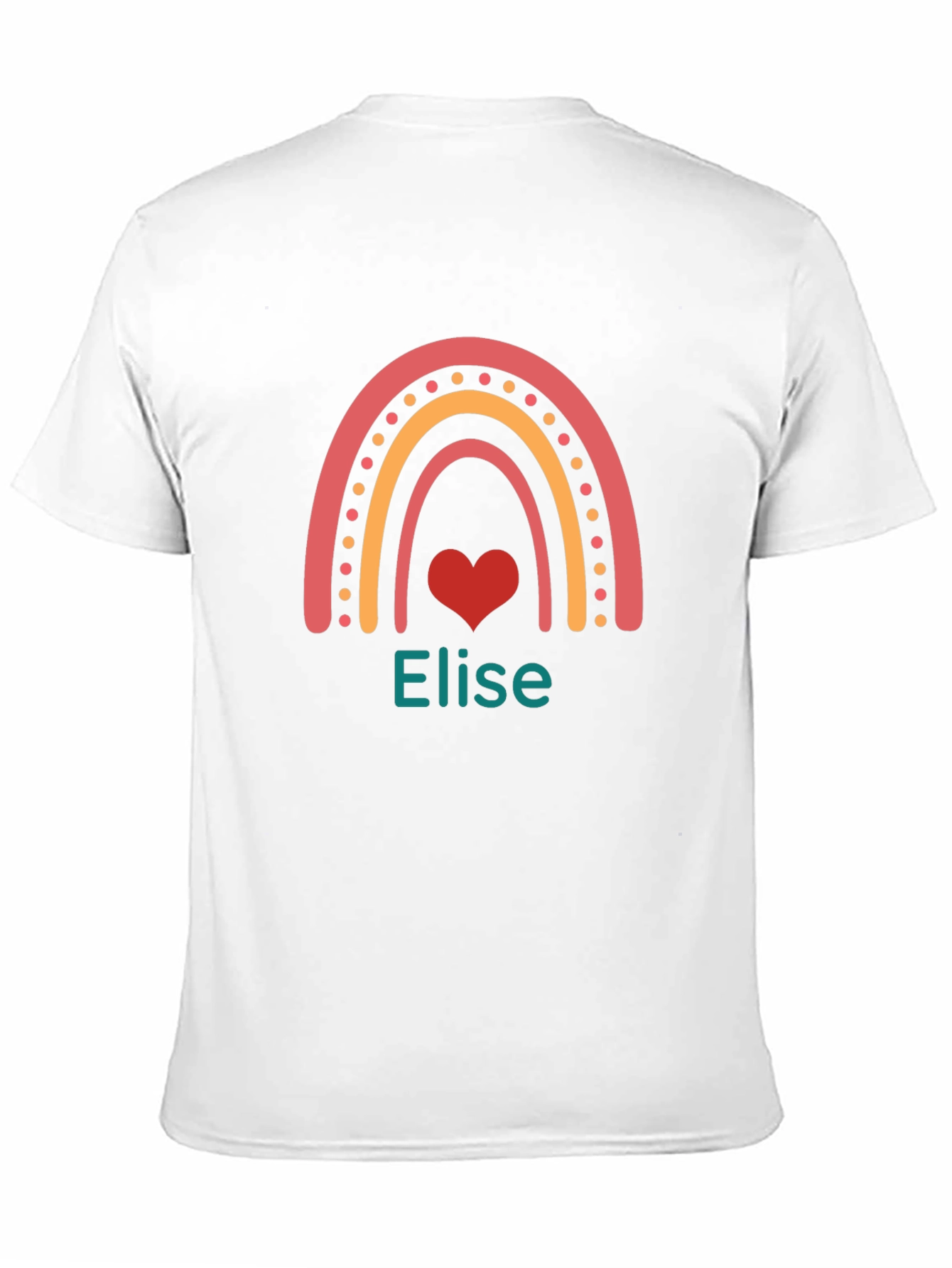 Personalized Rainbow Heart T-Shirt