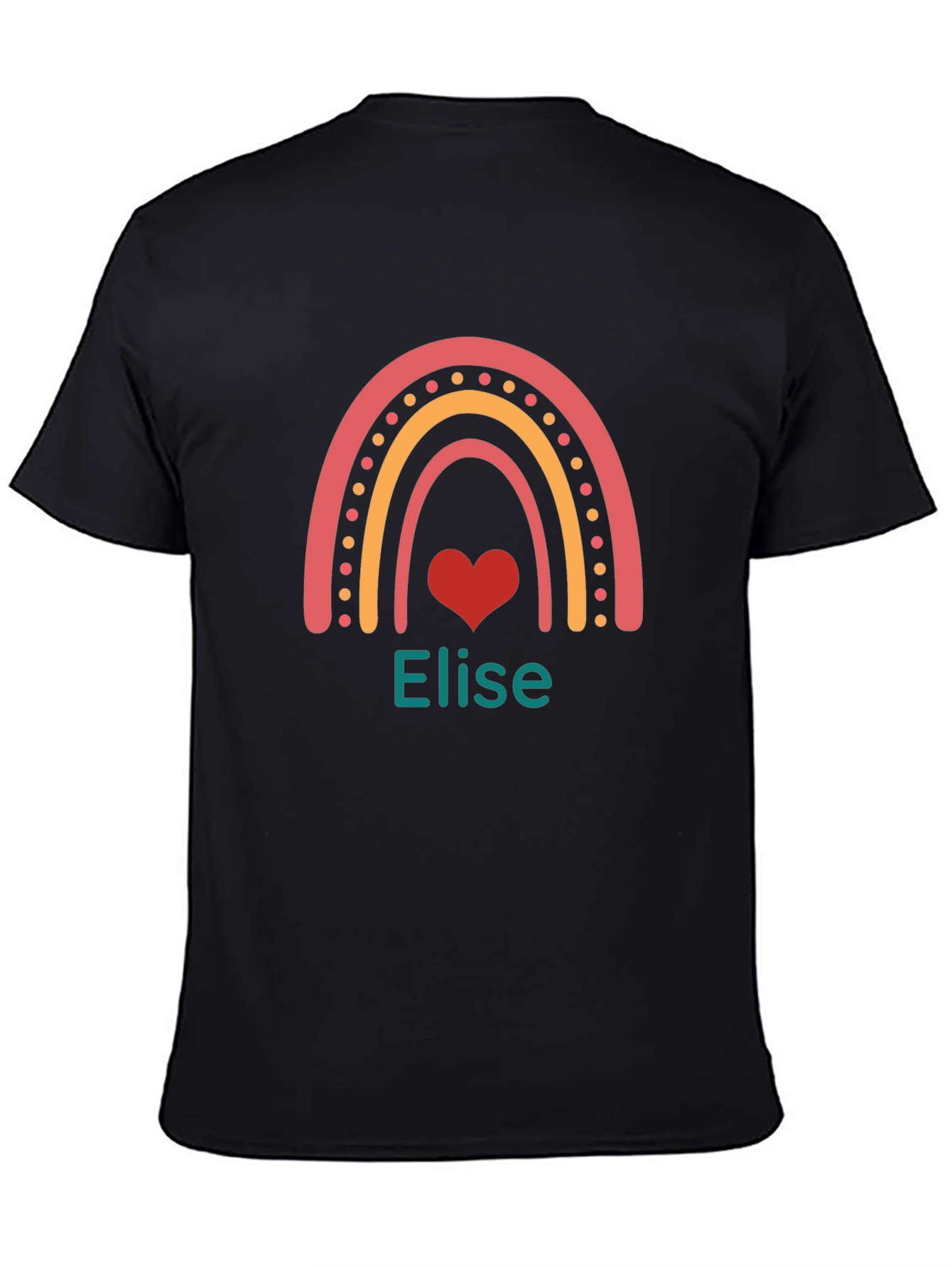 Personalized Rainbow Heart T-Shirt