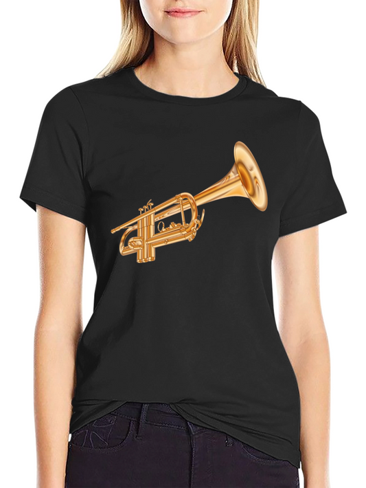 Trumpet Graphic Tee - Musical Instrument Shirt