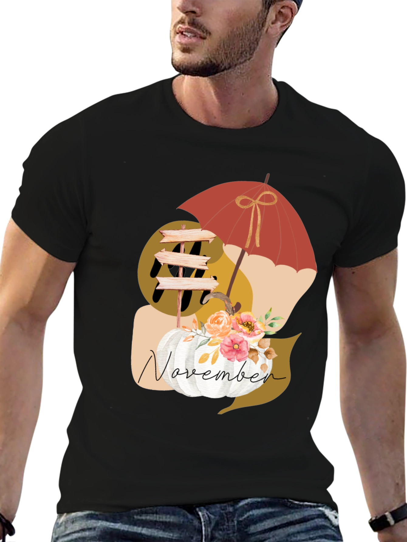 November Pumpkin T-Shirt - Fall Apparel