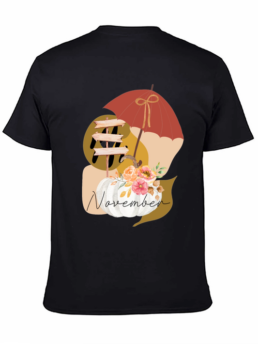 November Pumpkin T-Shirt - Fall Apparel