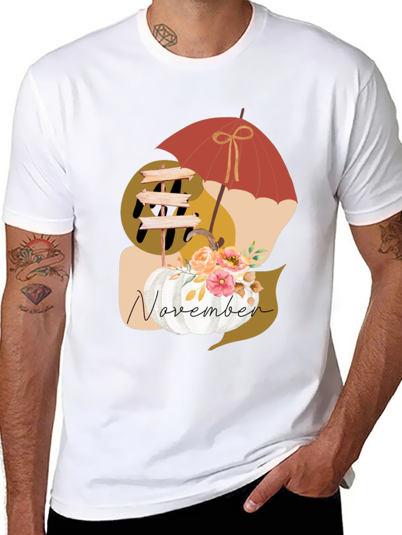 November Pumpkin T-Shirt - Fall Apparel