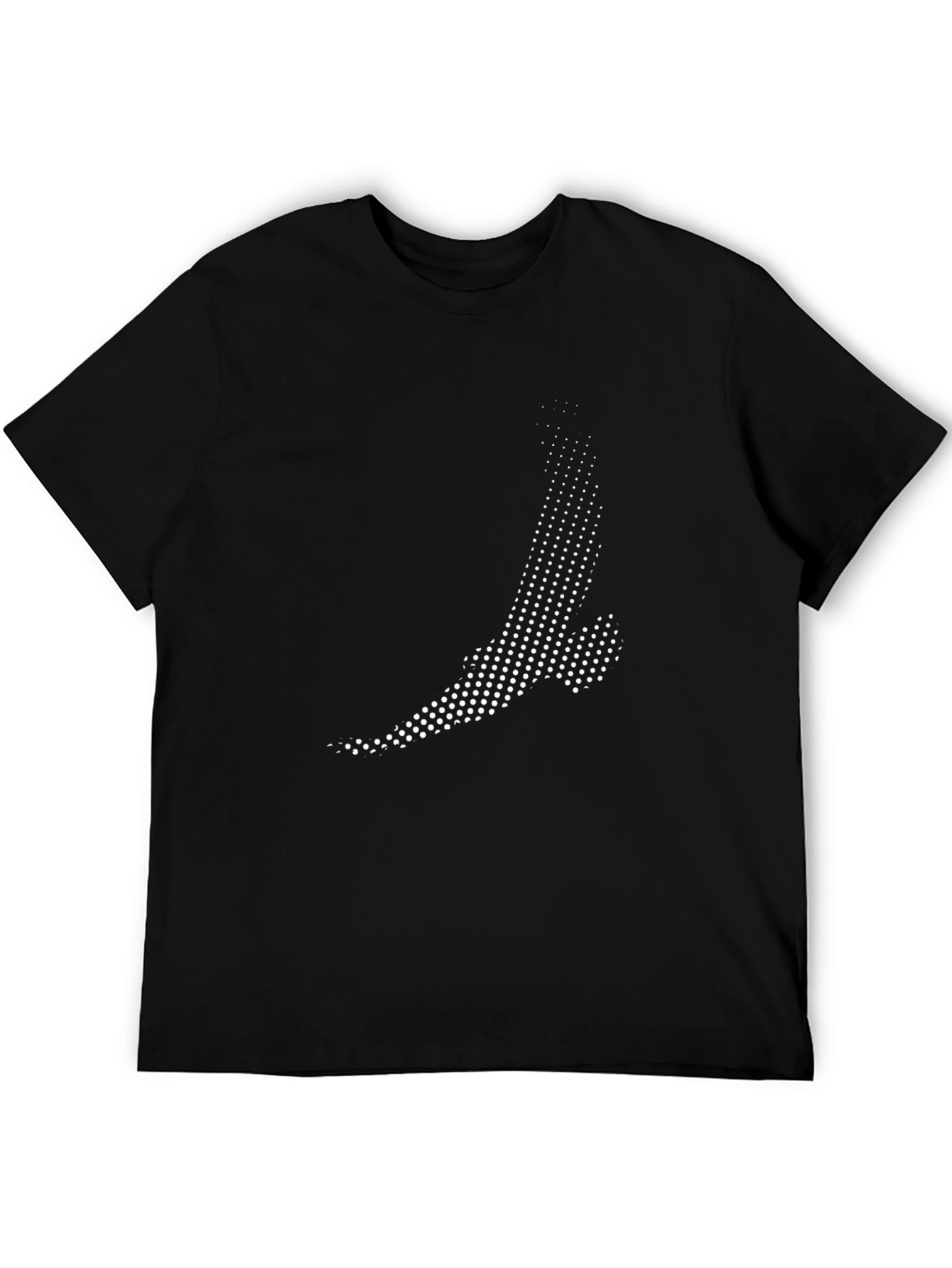 Mens Black T-Shirt with Dotted Bird Graphic