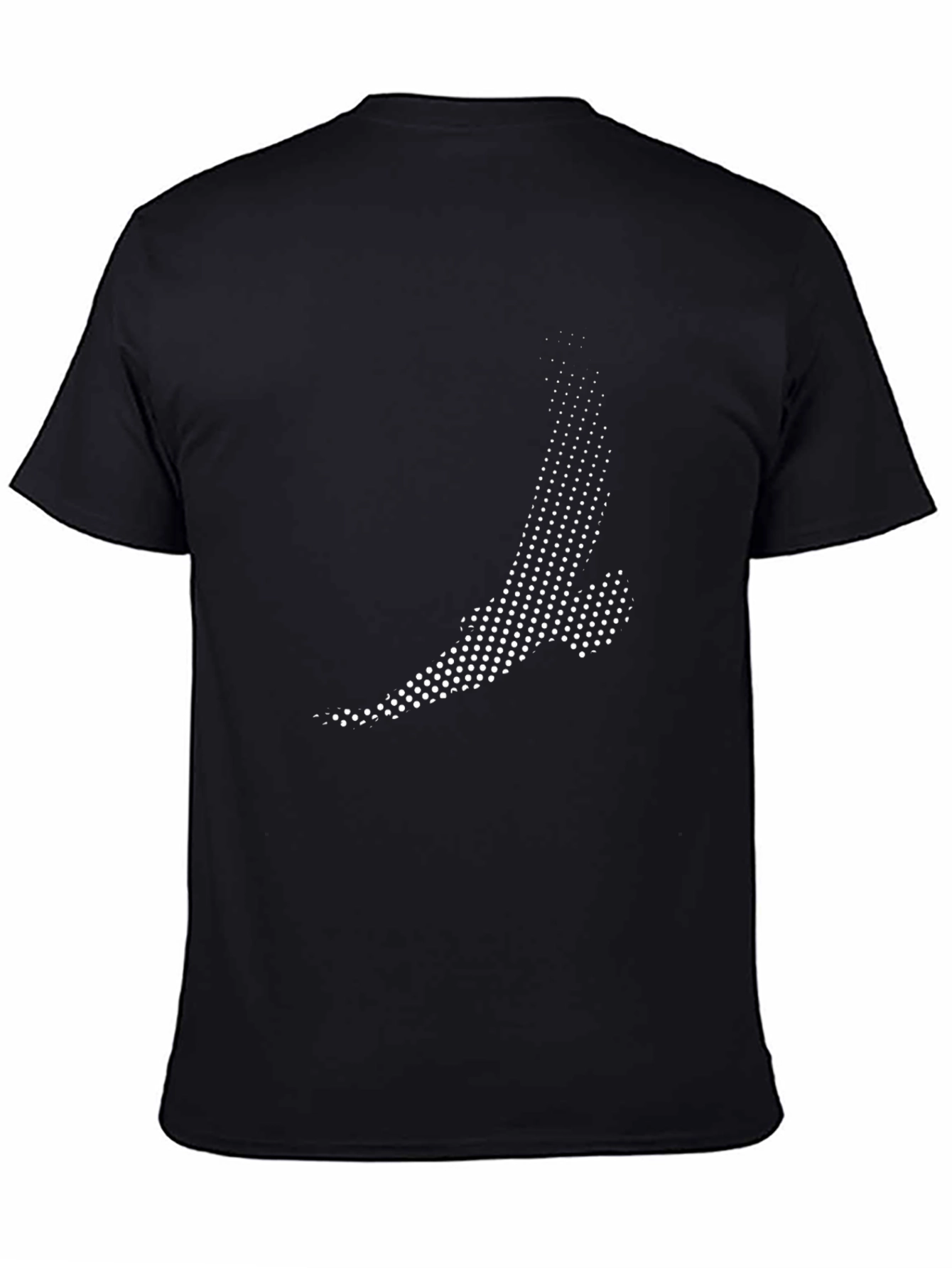 Mens Black T-Shirt with Dotted Bird Graphic