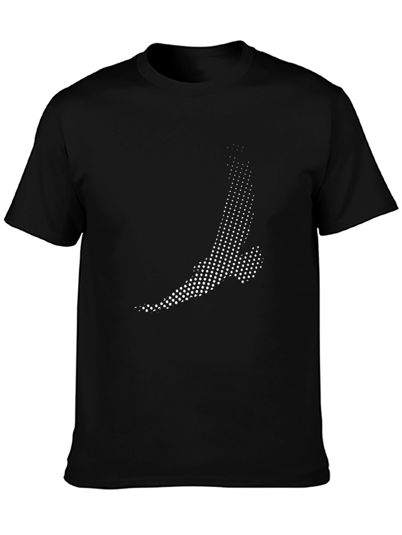 Mens Black T-Shirt with Dotted Bird Graphic