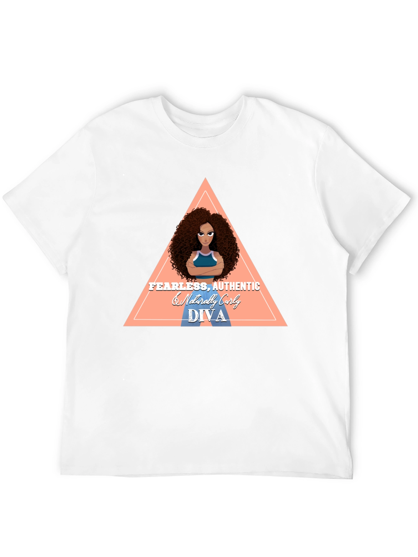 Fearless Authentic Curly Diva Graphic T-Shirt