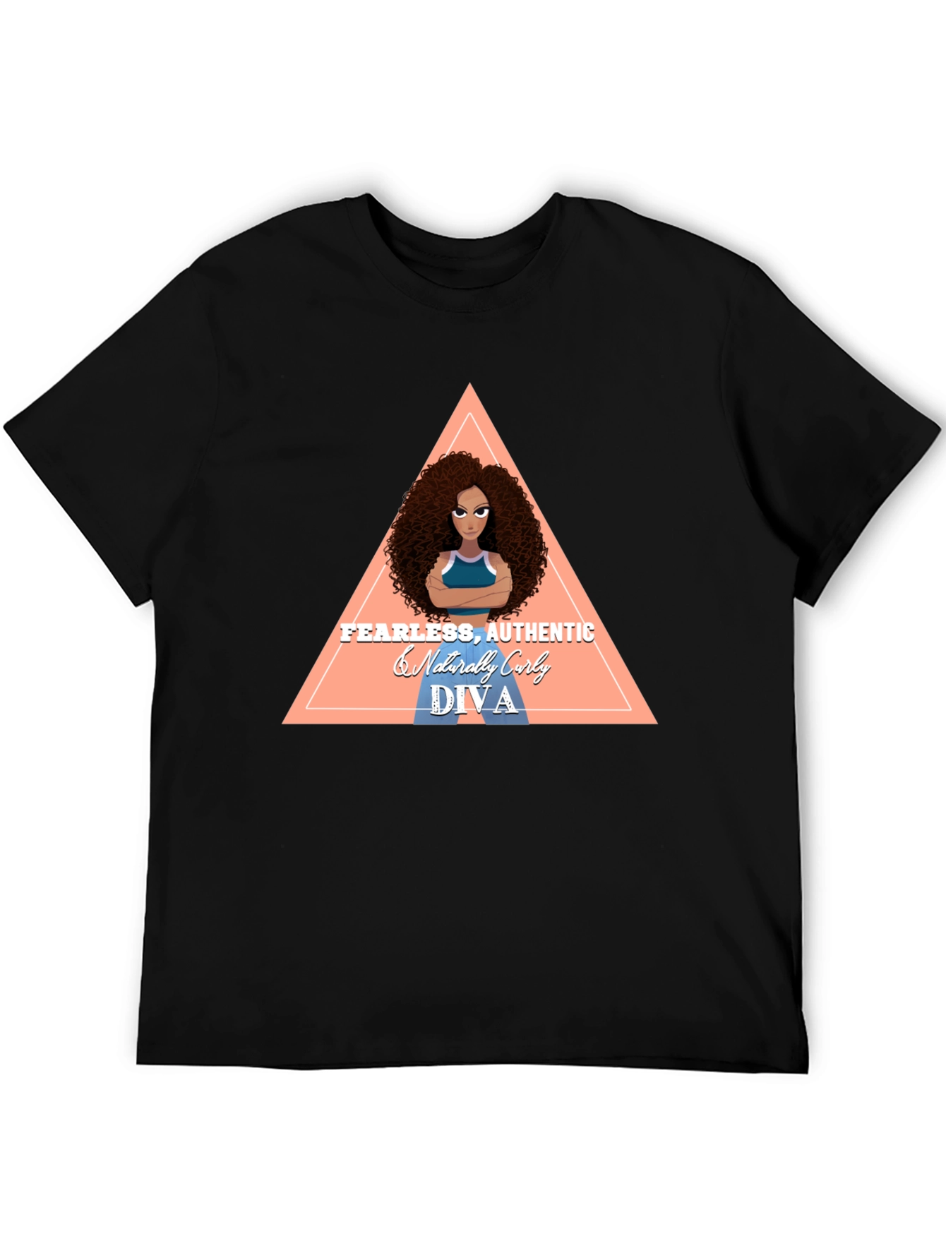 Fearless Authentic Curly Diva Graphic T-Shirt