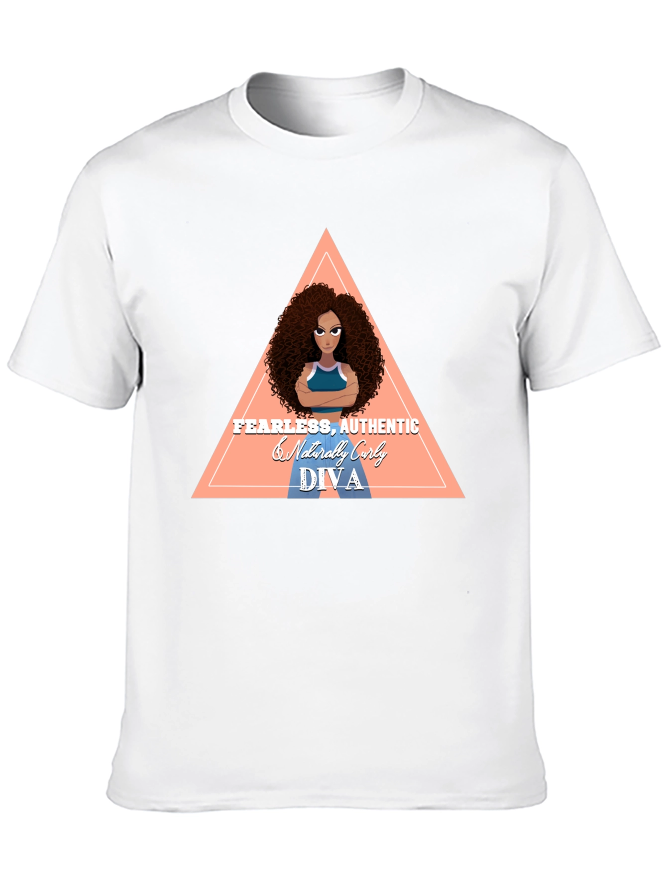 Fearless Authentic Curly Diva Graphic T-Shirt