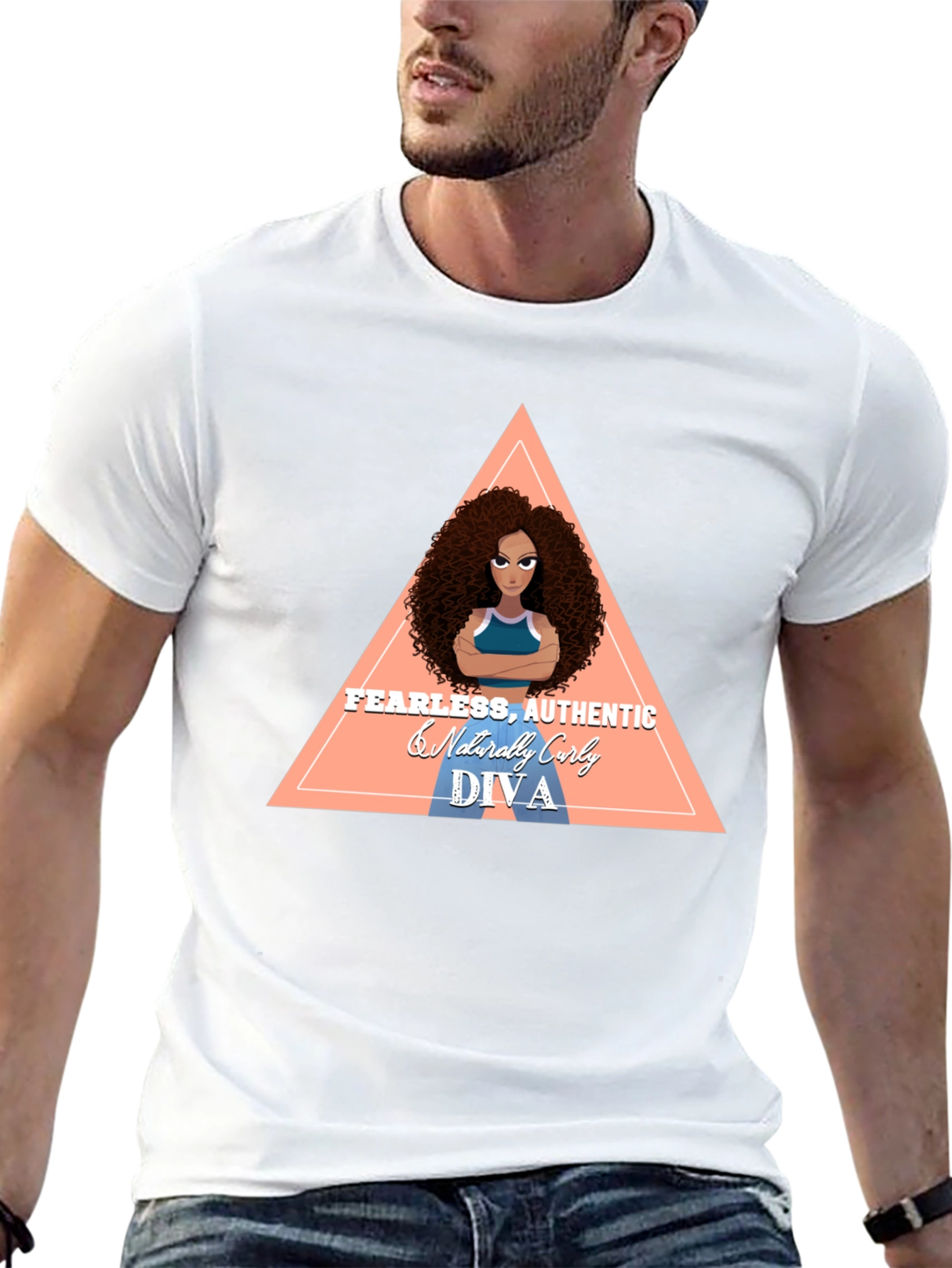 Fearless Authentic Curly Diva Graphic T-Shirt
