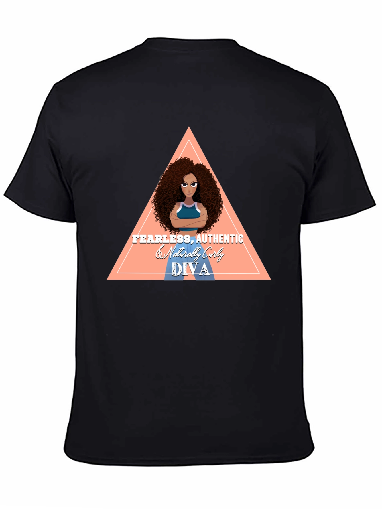 Fearless Authentic Curly Diva Graphic T-Shirt