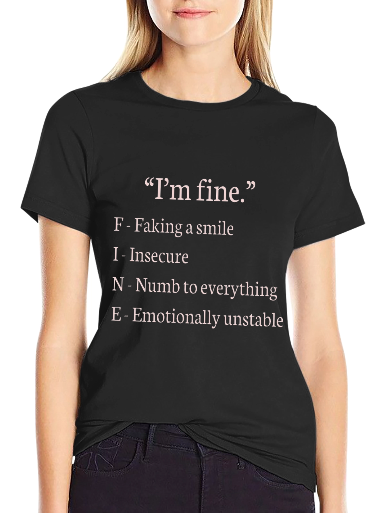 Im Fine Graphic Tee - Faking a Smile T-Shirt