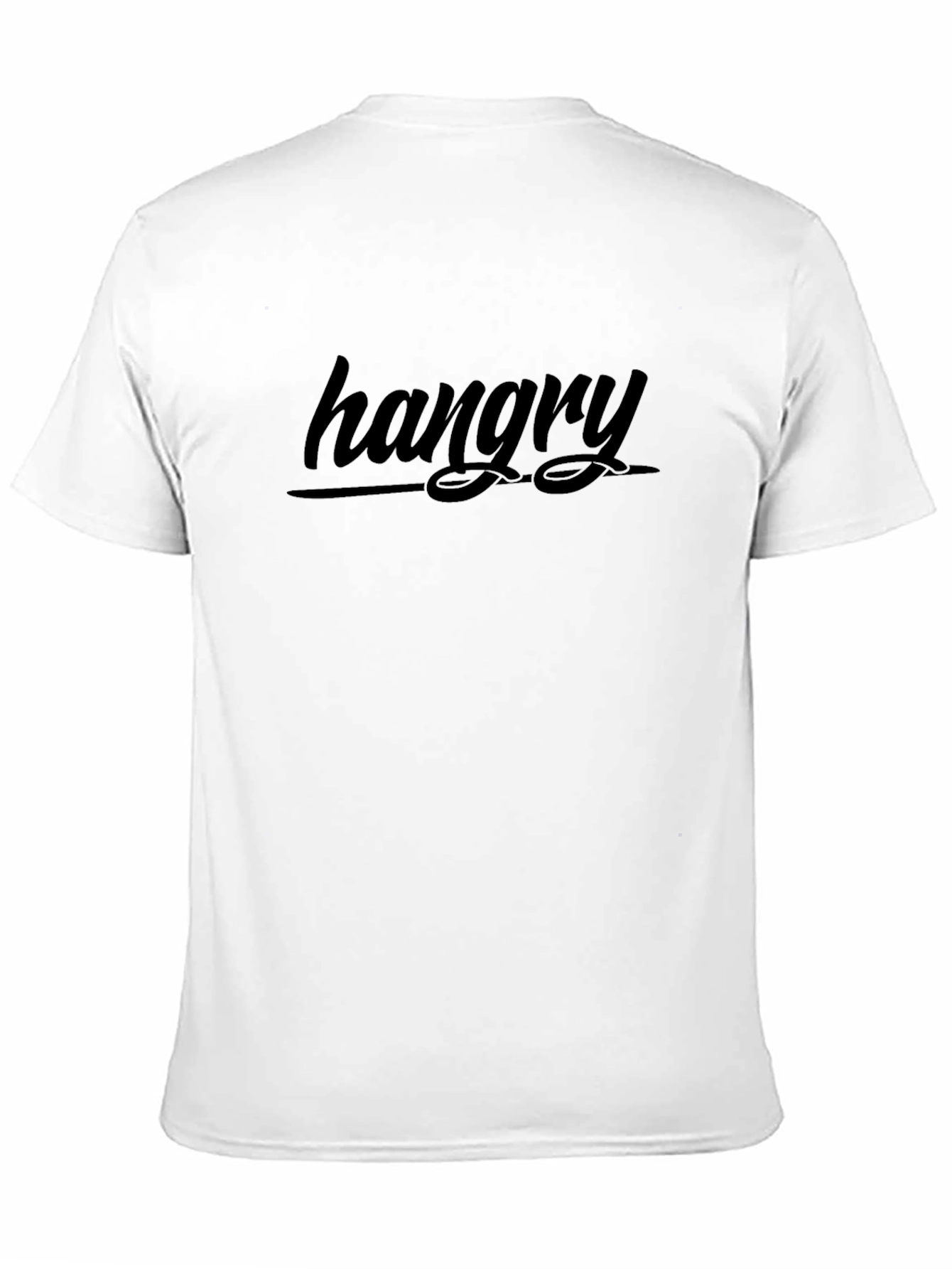 Hangry Graphic Tee - Black Cotton Casual T-Shirt