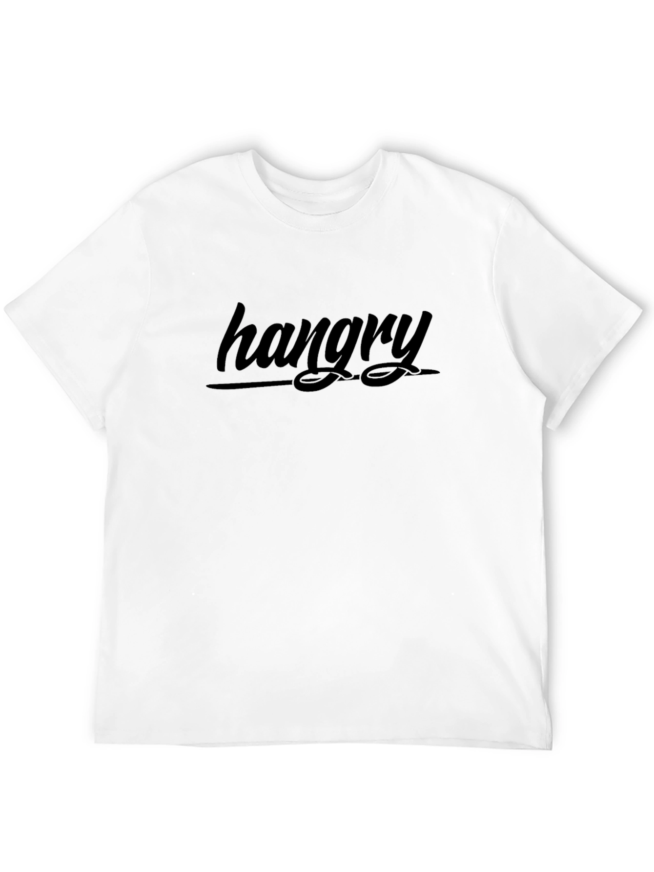 Hangry Graphic Tee - Black Cotton Casual T-Shirt