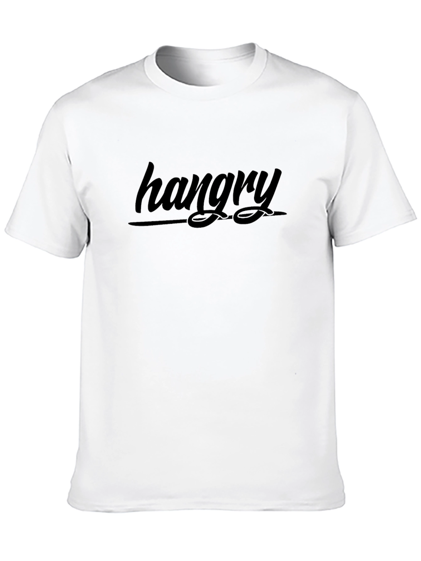 Hangry Graphic Tee - Black Cotton Casual T-Shirt