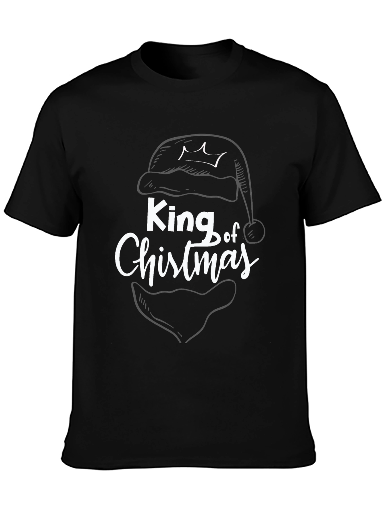 King of Christmas Black Graphic Tee
