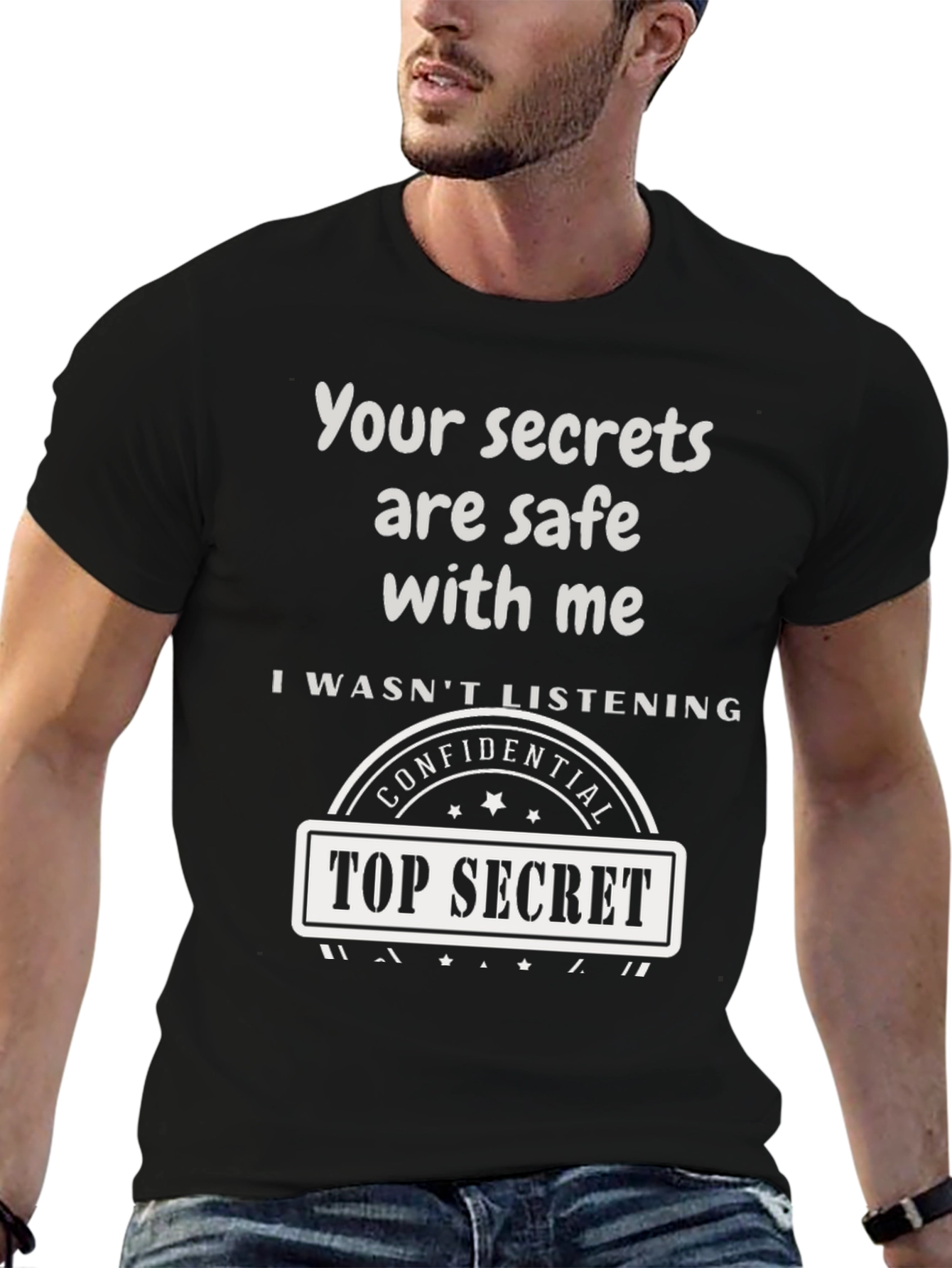 Top Secret Confidential Novelty Graphic Tee