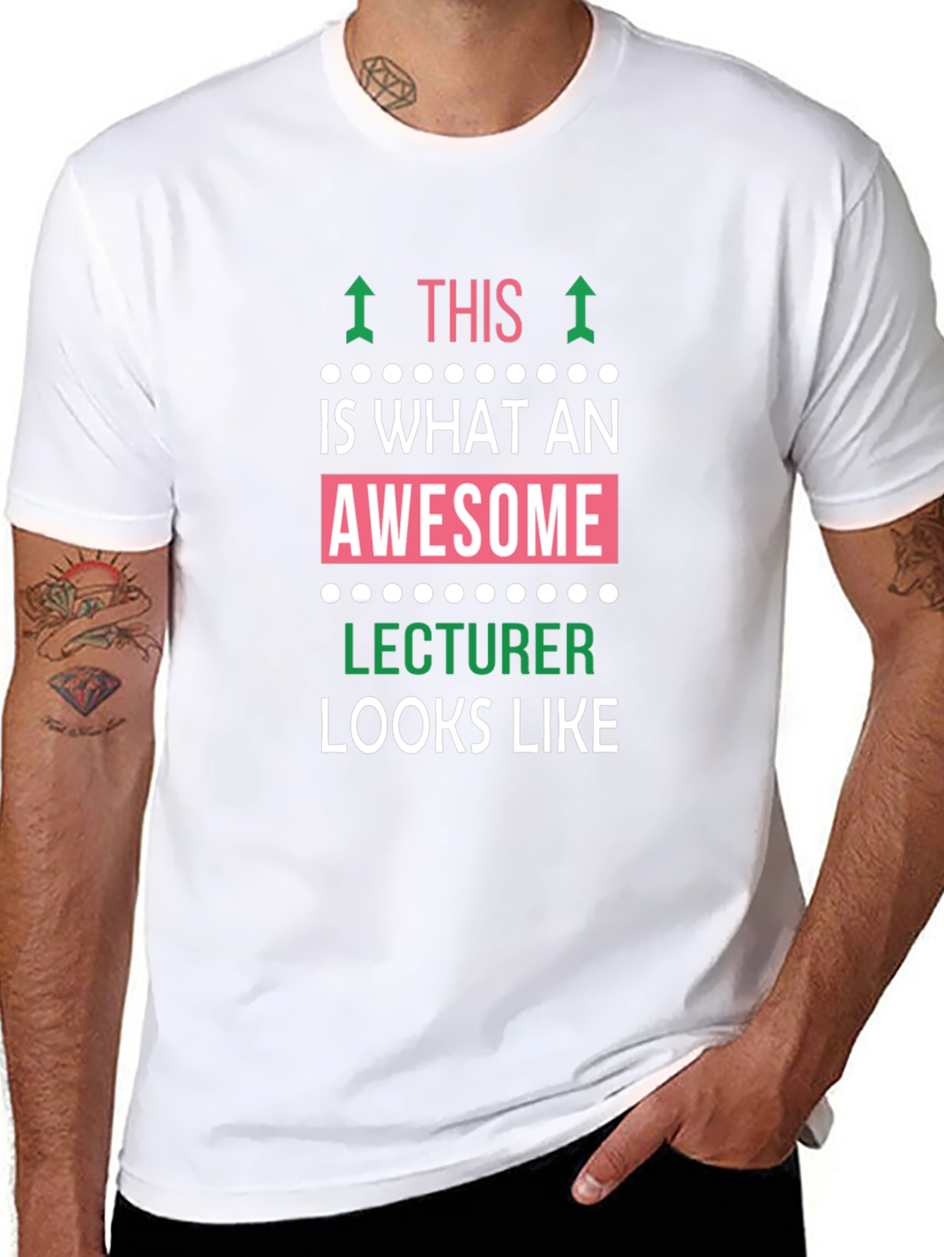 Awesome Lecturer Graphic Tee - Black Casual Shirt