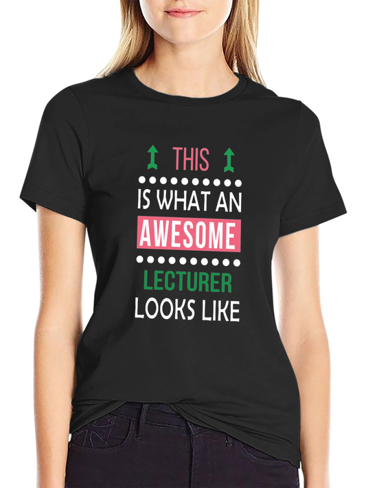 Awesome Lecturer Graphic Tee - Black Casual Shirt