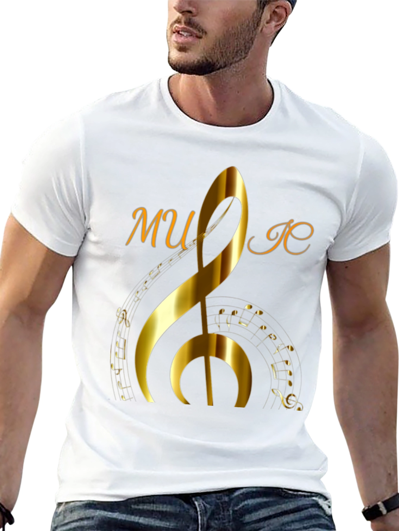 Music Note Graphic Print T-Shirt
