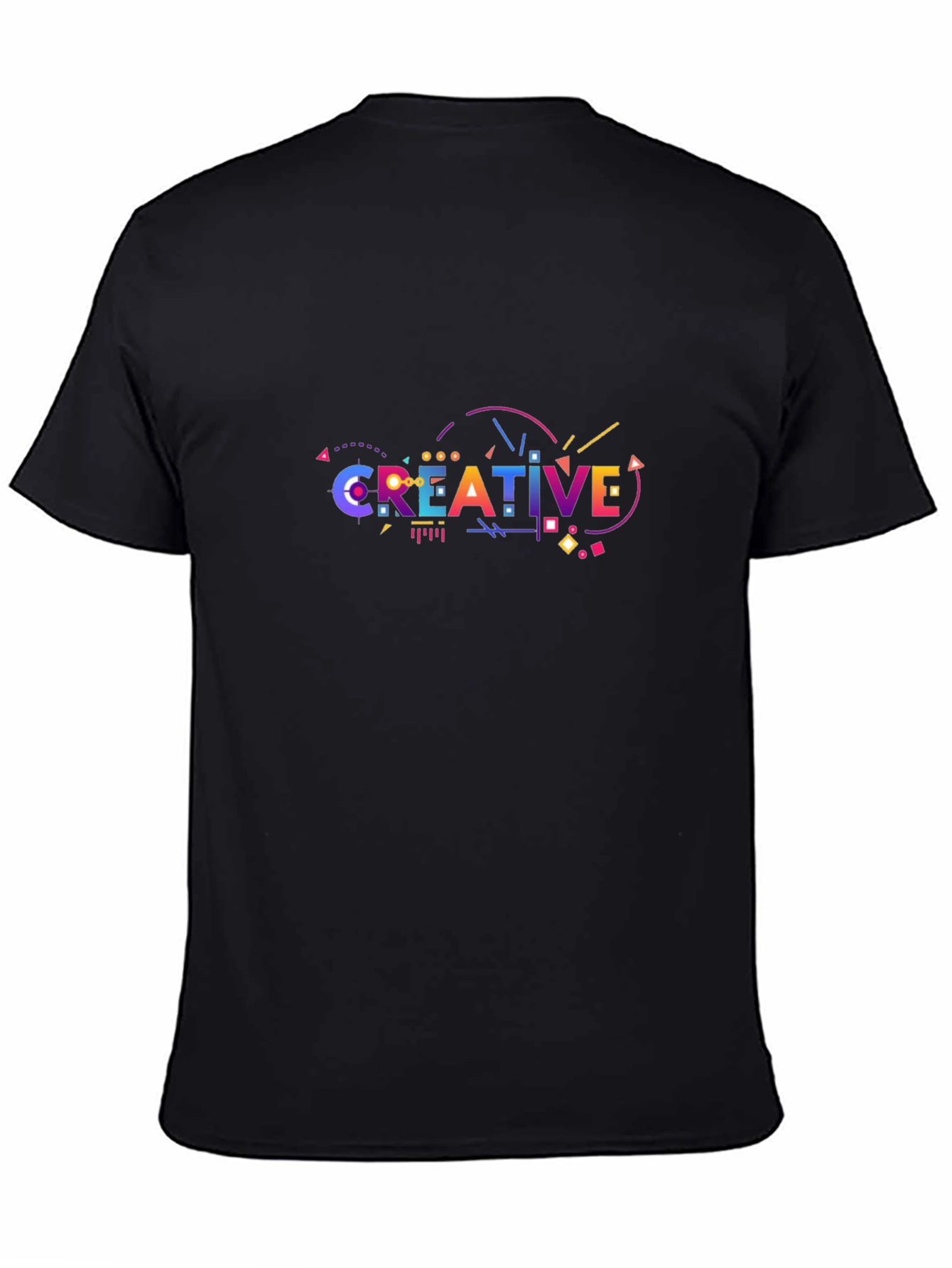 Creative Design Black T-Shirt