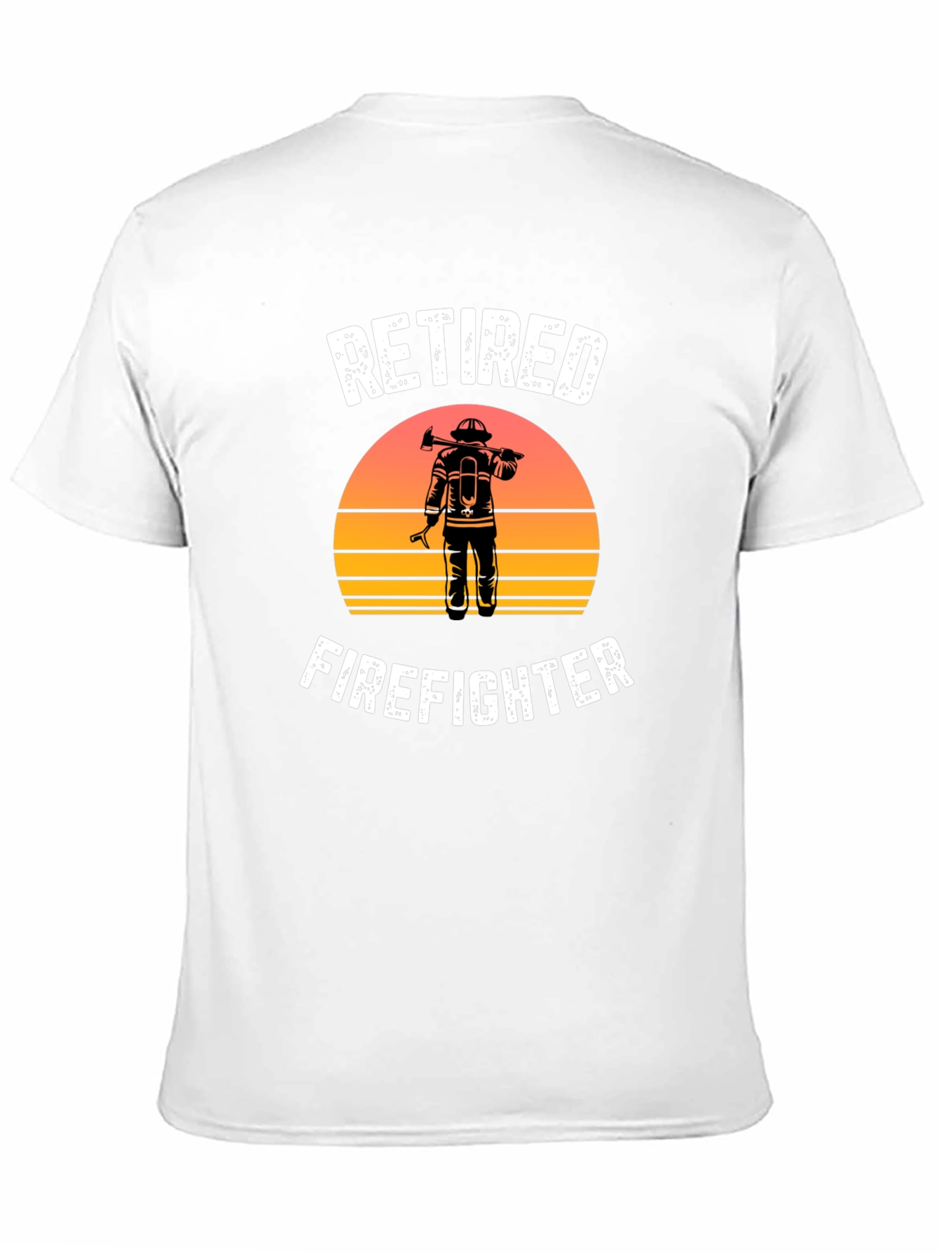 Retired Firefighter Graphic T-Shirt - Black