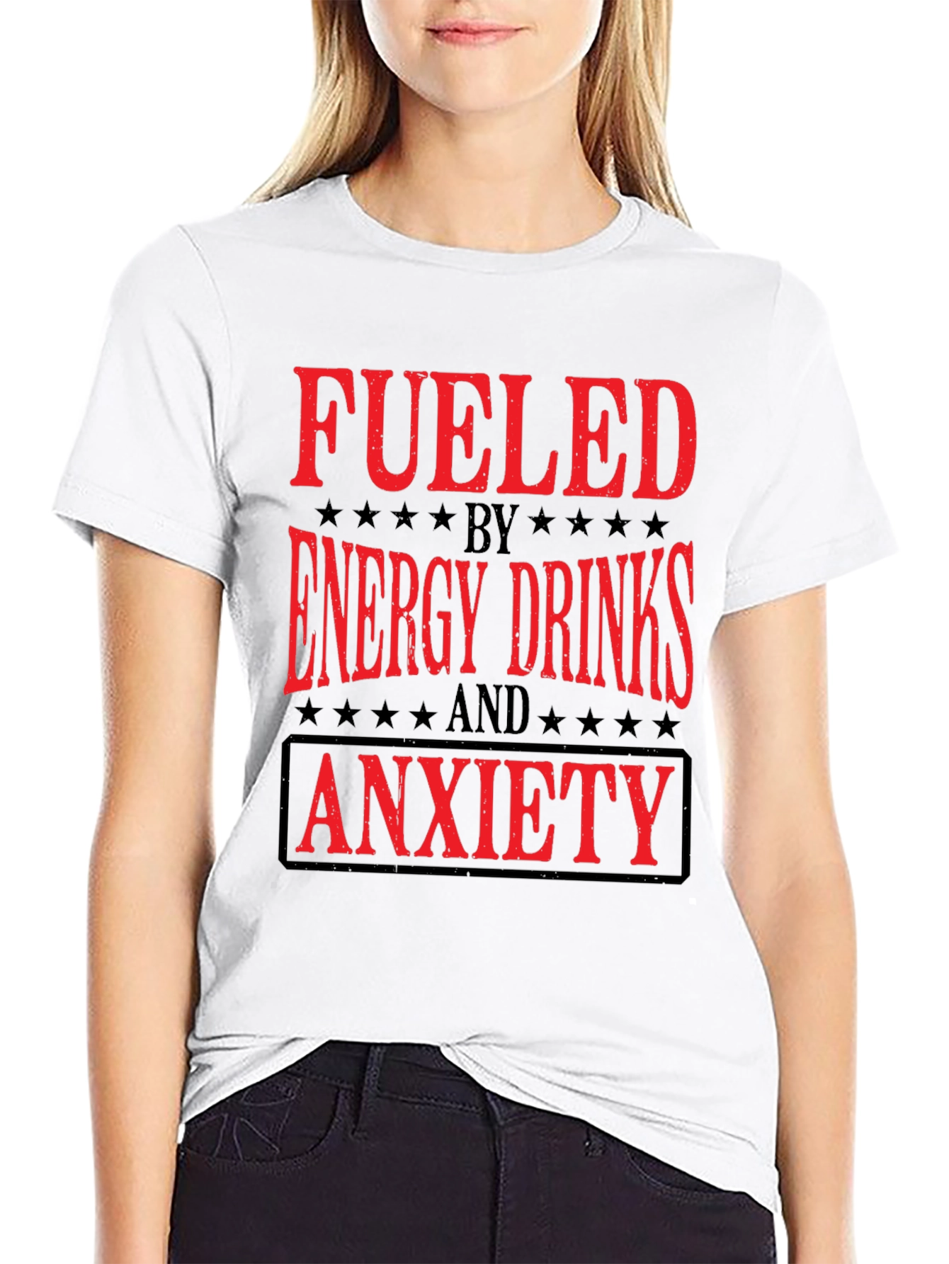 Fueled by Energy Drinks and Anxiety T-Shirt