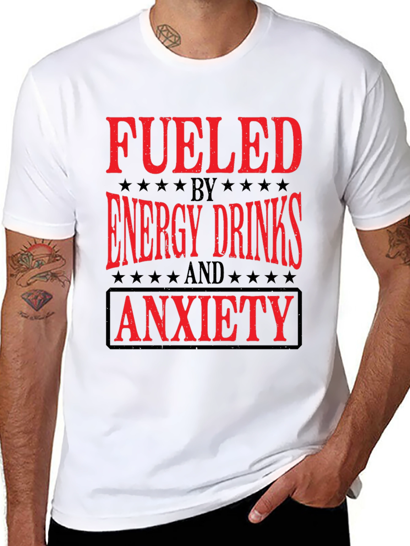 Fueled by Energy Drinks and Anxiety T-Shirt
