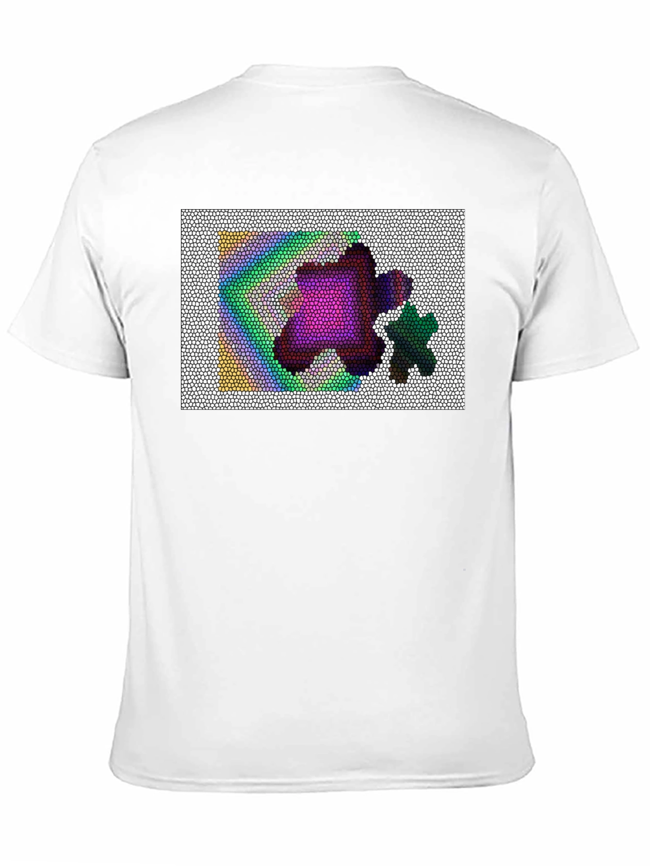 Abstract Mosaic Graphic Black Tee