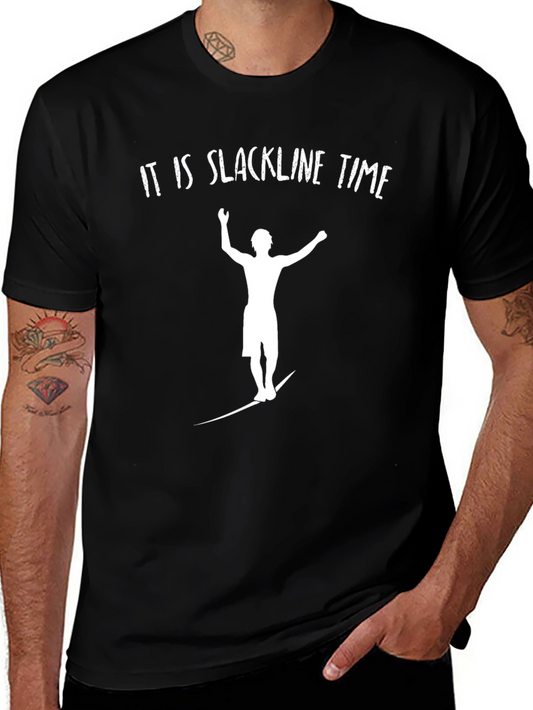 Slackline Time Black T-Shirt