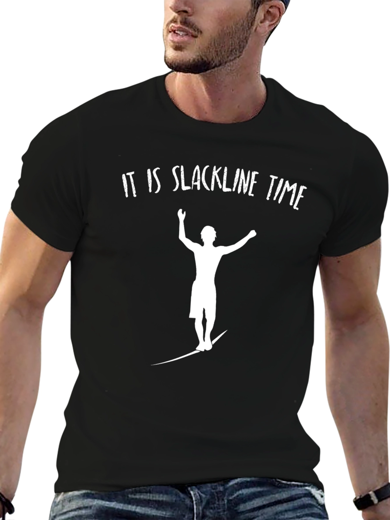 Slackline Time Black T-Shirt