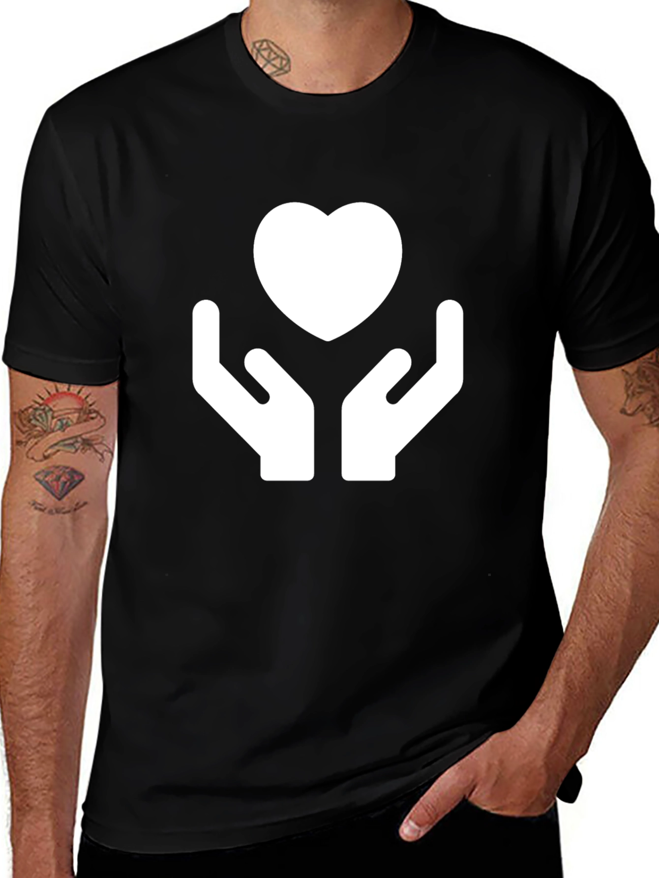 Heart in Hands Graphic Tee - Unisex Casual Shirt