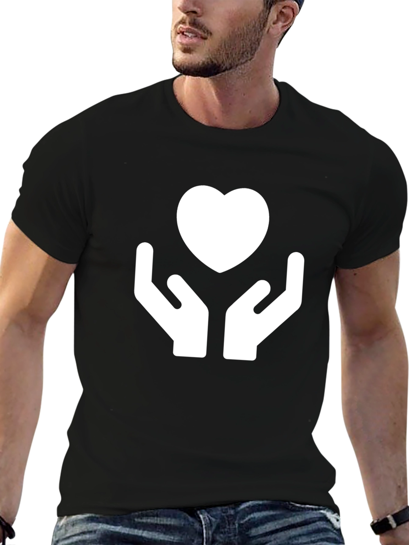 Heart in Hands Graphic Tee - Unisex Casual Shirt