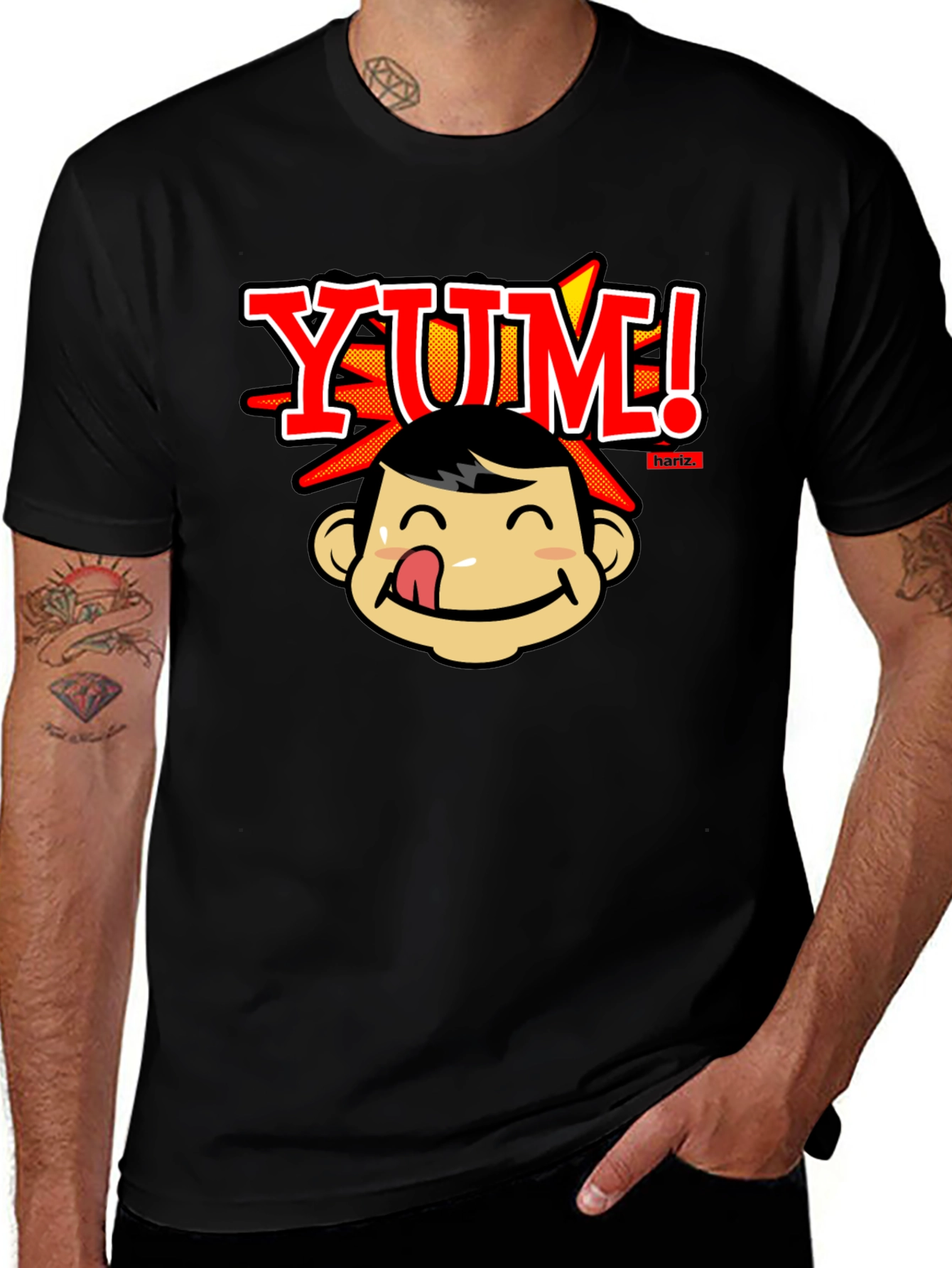 YUM! Graphic T-Shirt - Black Cotton Tee