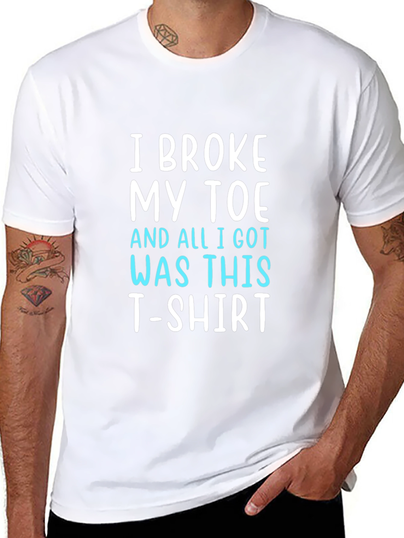 I Broke My Toe T-Shirt Funny Novelty Tee