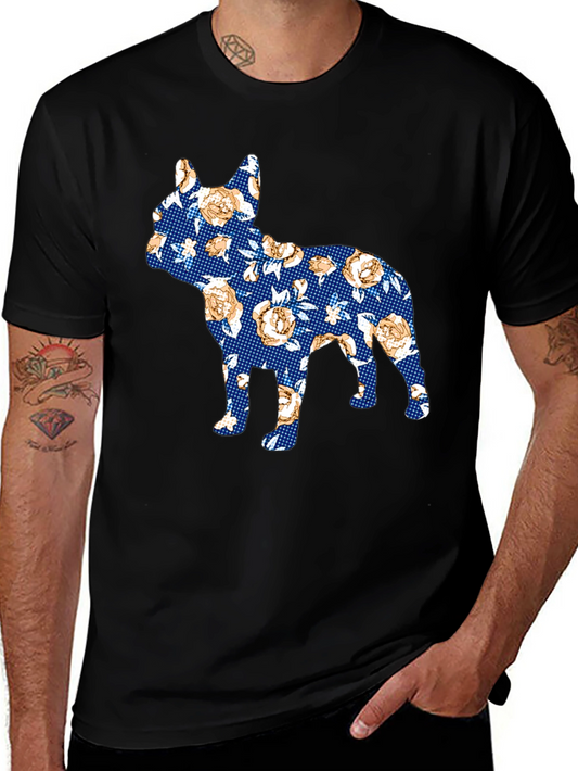Floral Dog Print T-Shirt