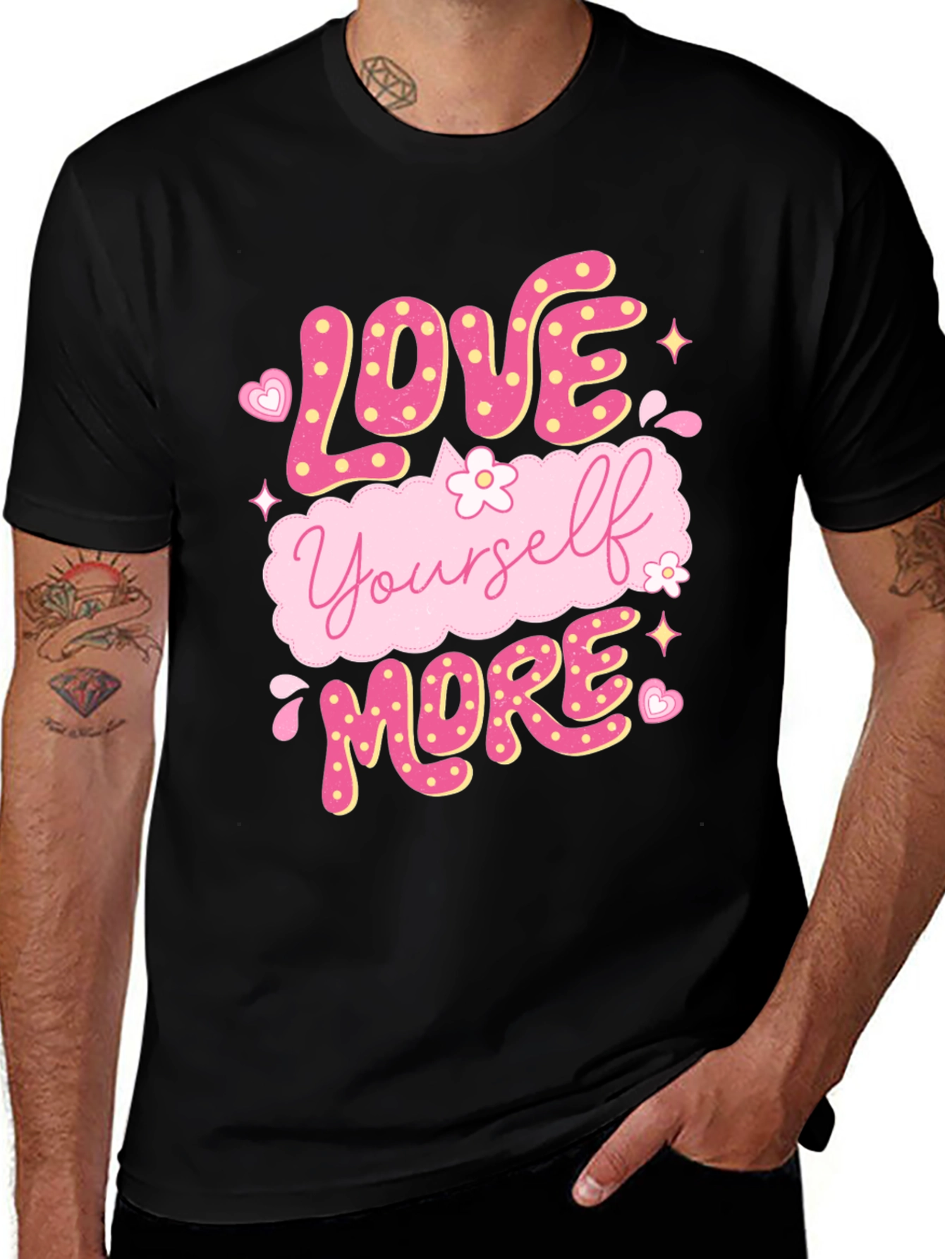 Love Yourself More Graphic Tee - Black