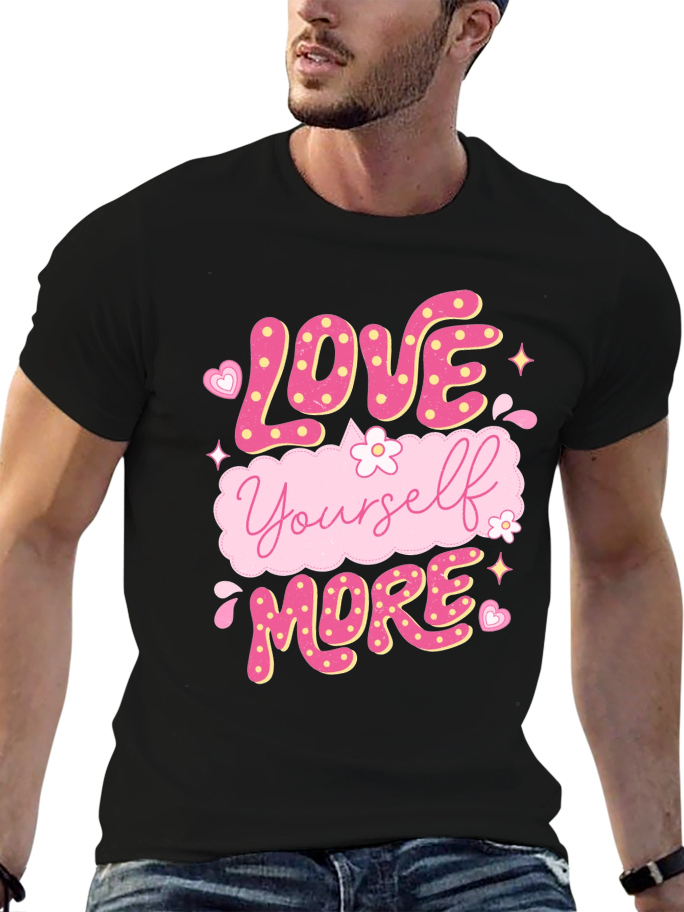 Love Yourself More Graphic Tee - Black