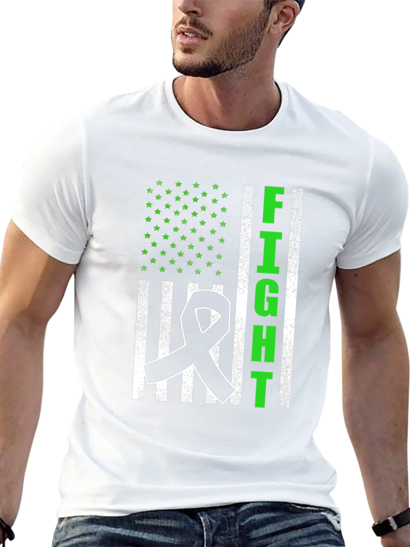 Fight Ribbon Graphic Tee - Awareness Shirt