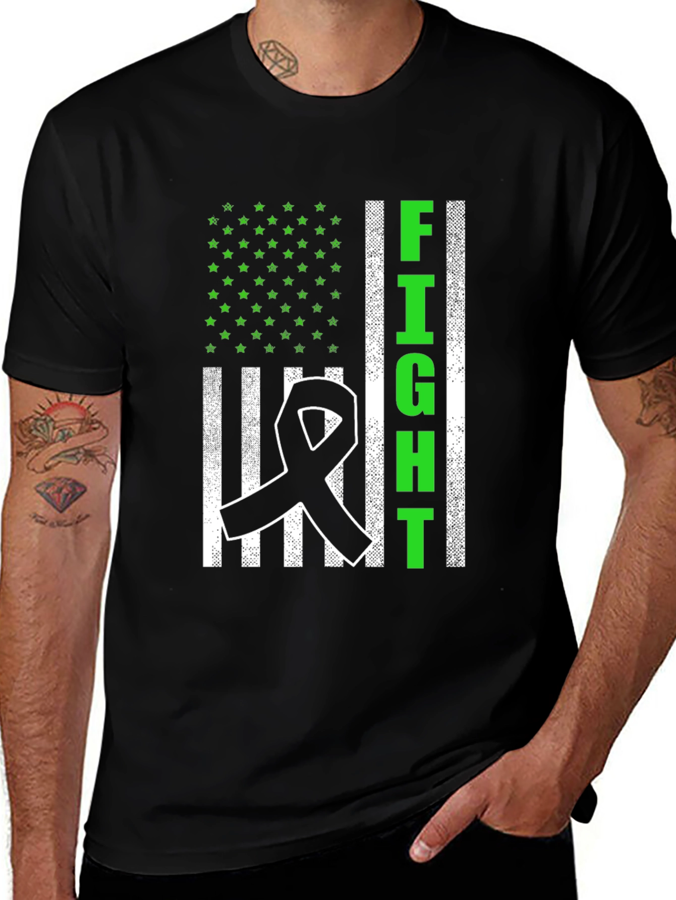 Fight Ribbon Graphic Tee - Awareness Shirt