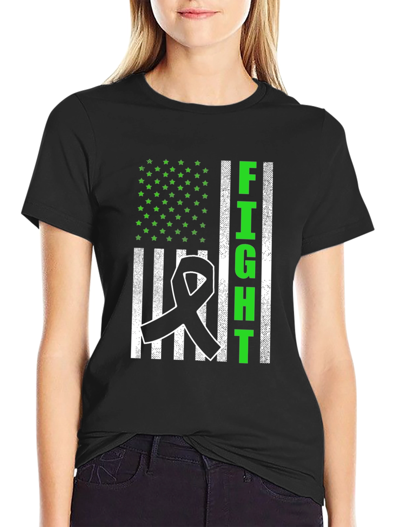 Fight Ribbon Graphic Tee - Awareness Shirt