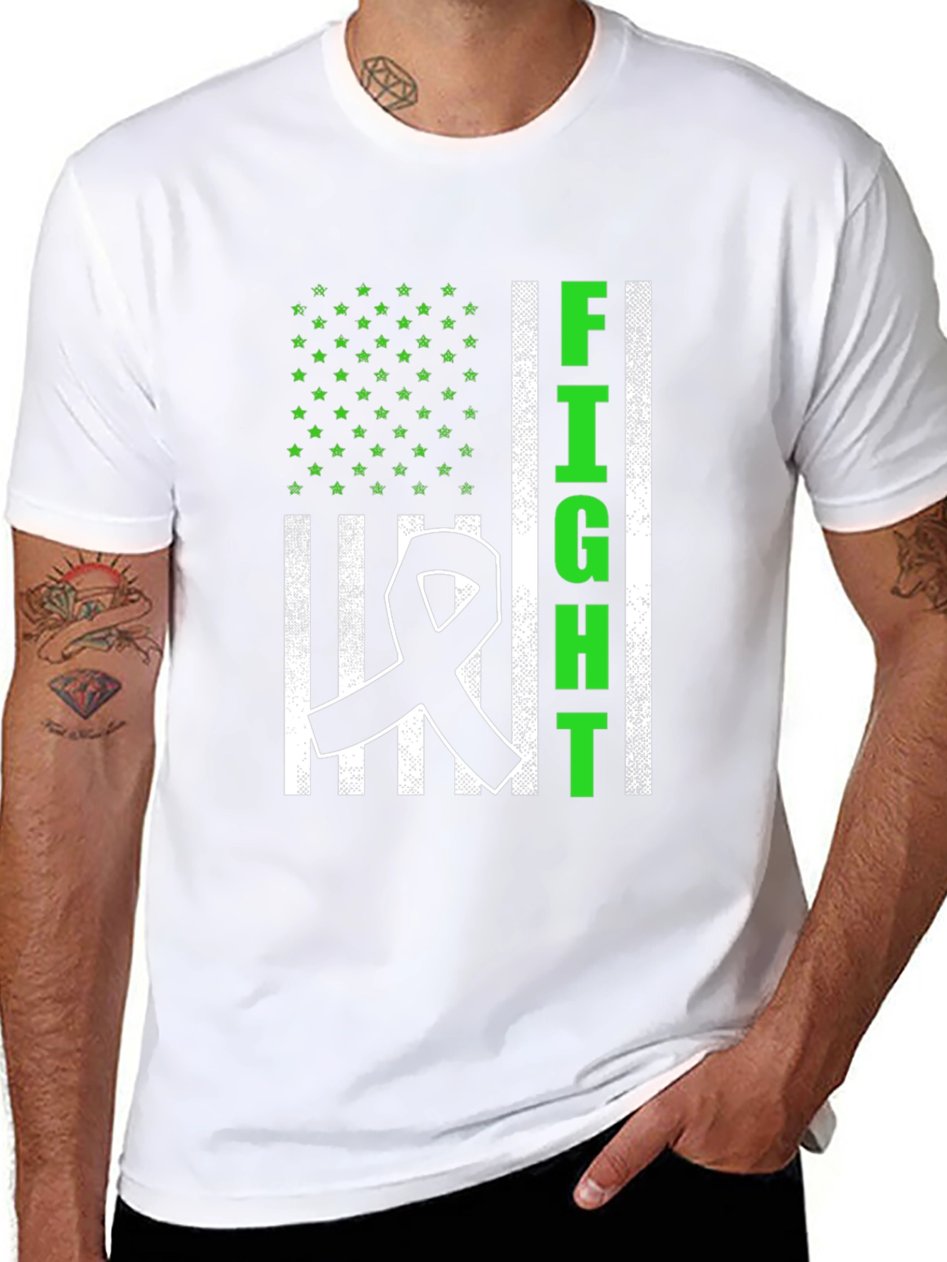 Fight Ribbon Graphic Tee - Awareness Shirt