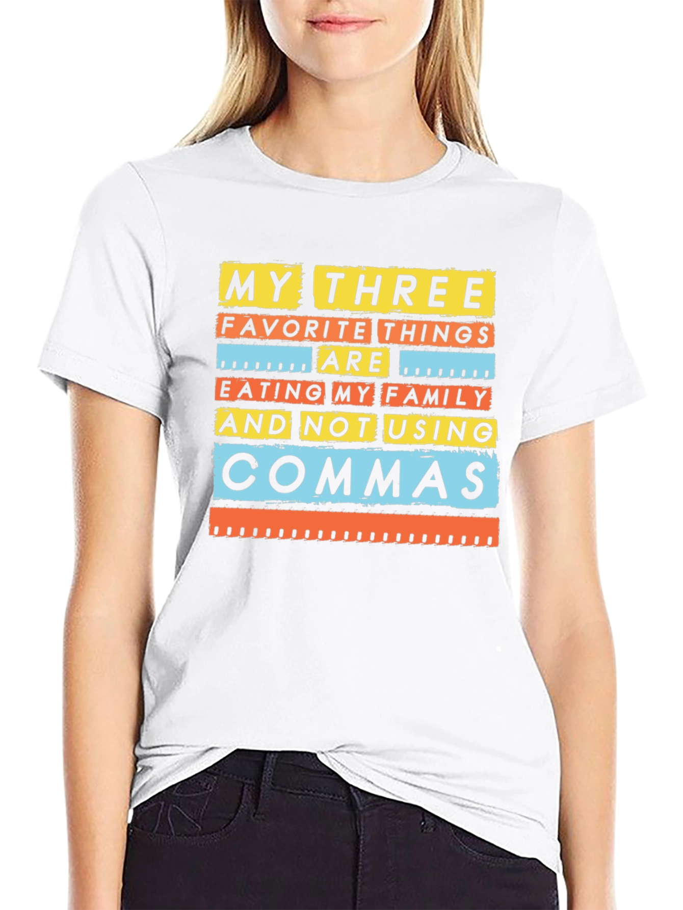 Funny Grammar T-Shirt: My Three Favorite Things