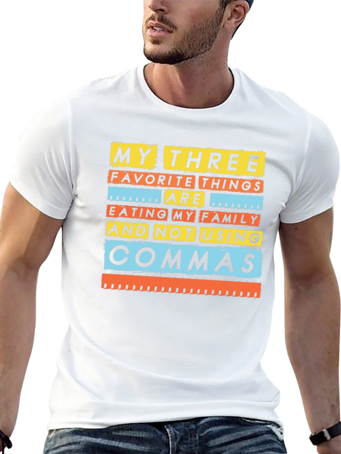 Funny Grammar T-Shirt: My Three Favorite Things
