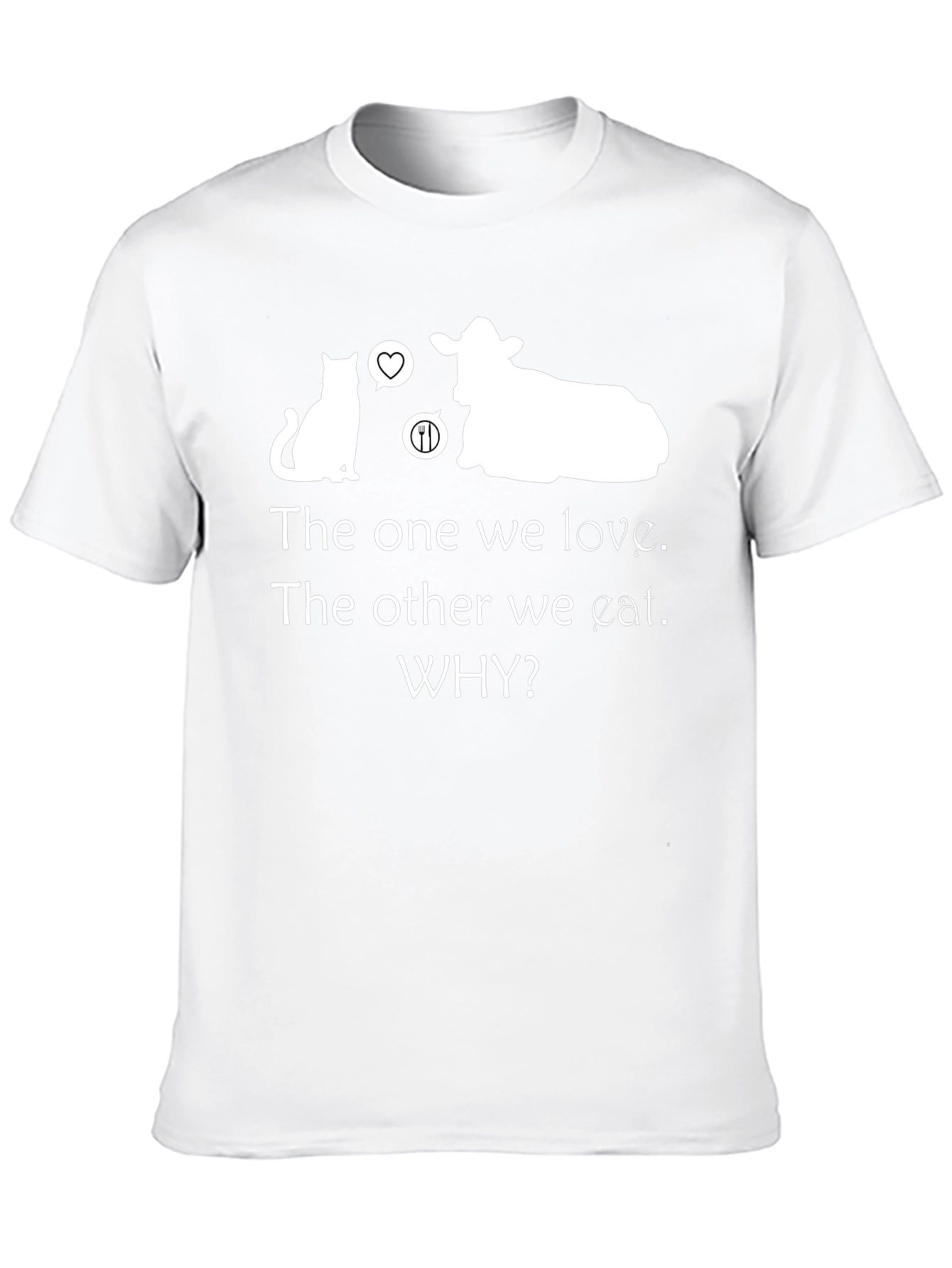 Vegan T-Shirt: Love Cats Not Cows