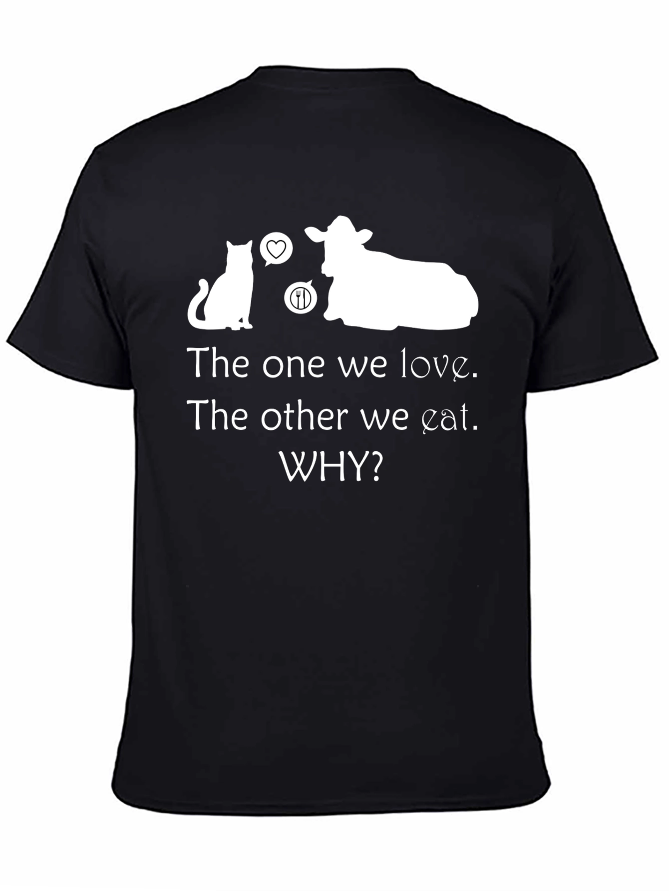 Vegan T-Shirt: Love Cats Not Cows