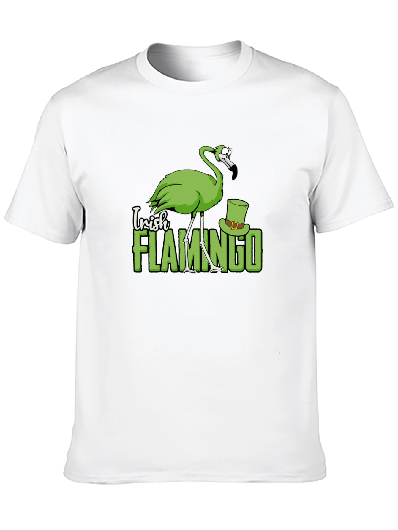 Irish Flamingo Graphic T-Shirt - St. Patricks Day