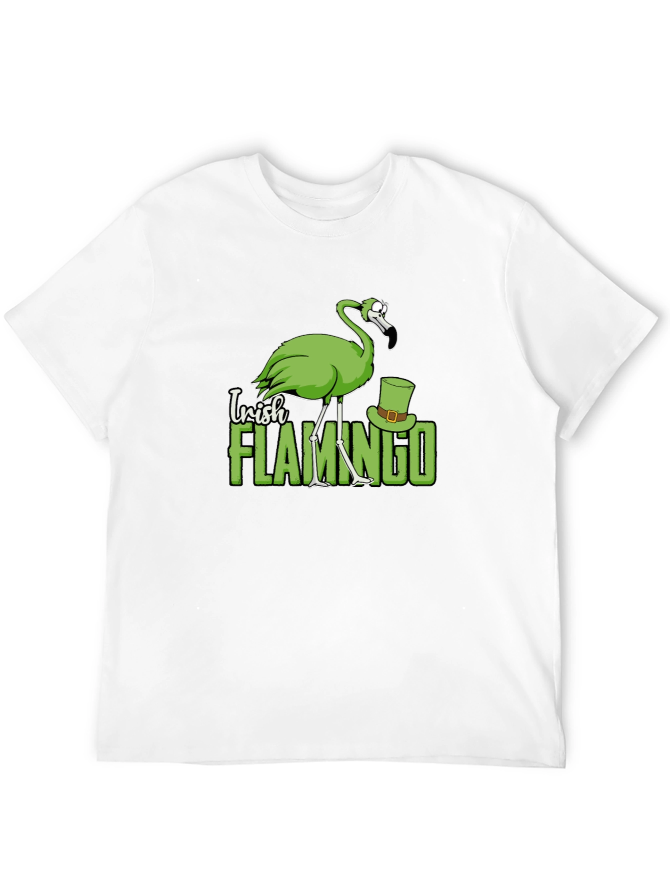Irish Flamingo Graphic T-Shirt - St. Patricks Day