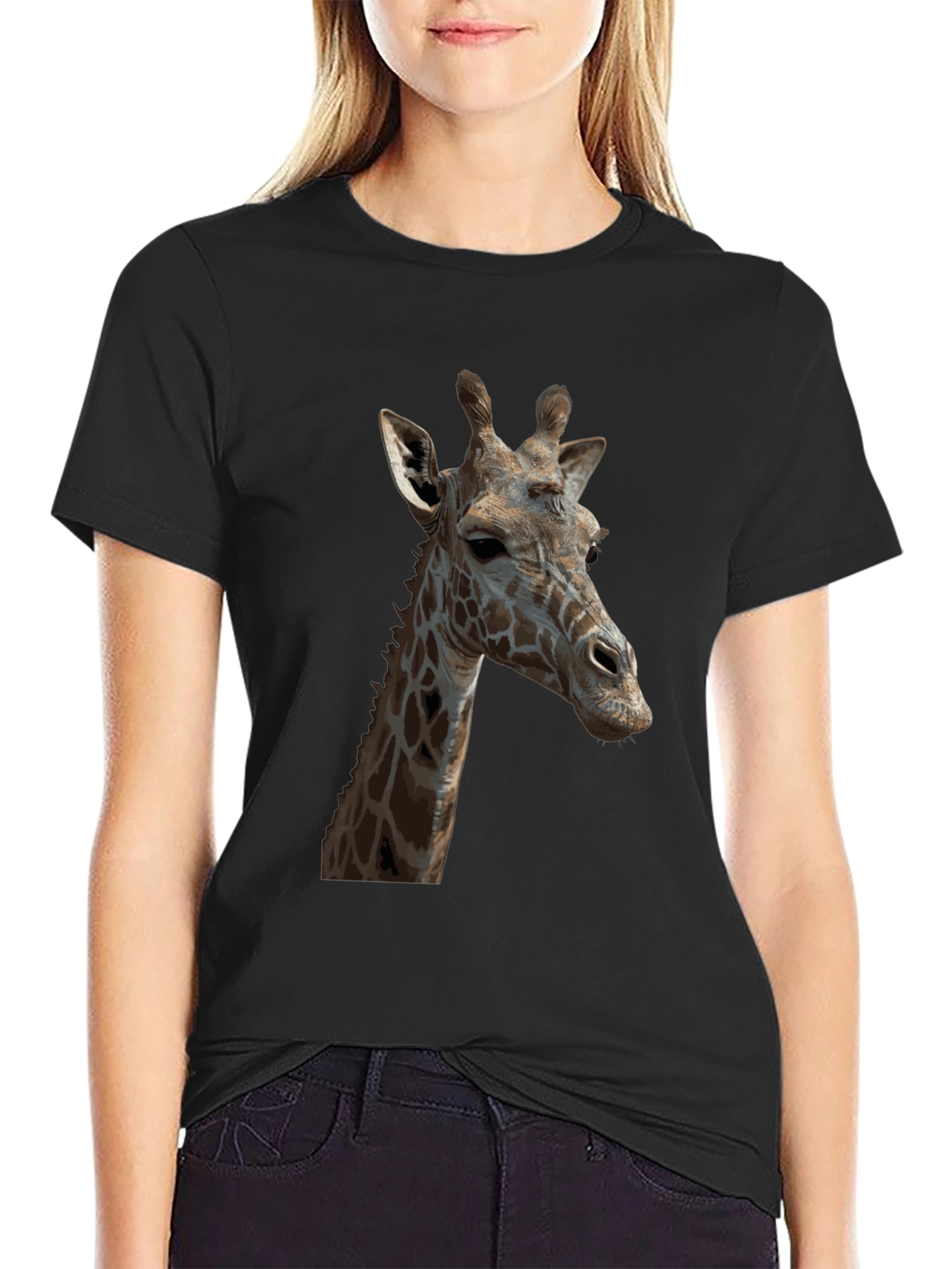 Giraffe Graphic T-Shirt - Stylish Animal Print Tee