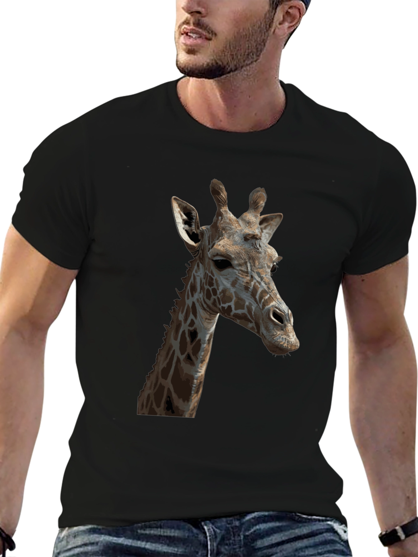 Giraffe Graphic T-Shirt - Stylish Animal Print Tee
