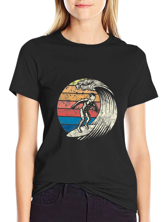 Retro Surfer T-Shirt - Vintage Wave Rider Design